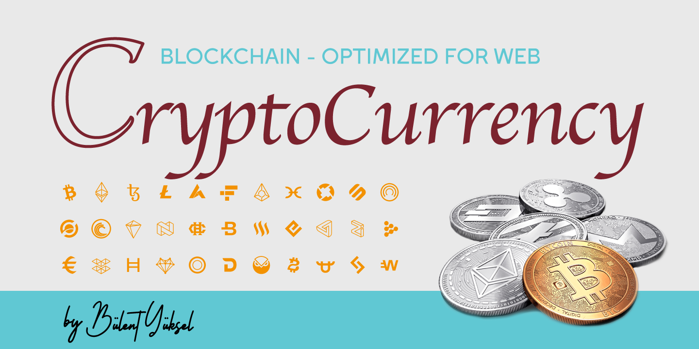 Beispiel einer Cryptocurrency-Schriftart